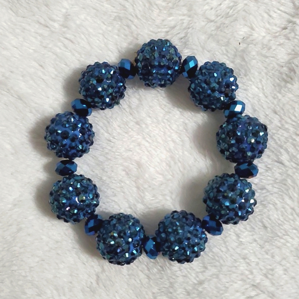 Blue Beaded Bracelet